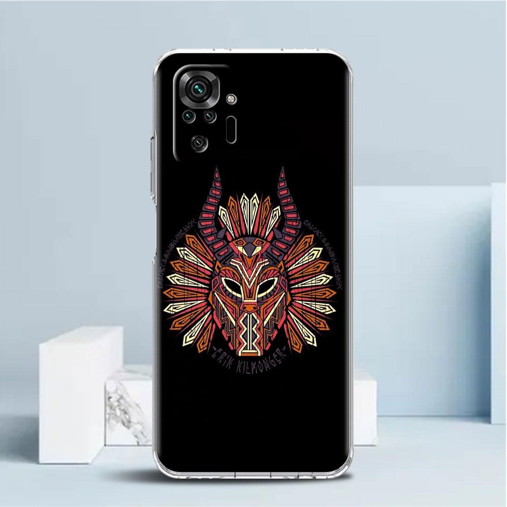 Husă Mască Samurai Oni Pentru Xiaomi Redmi Note 11 Pro 10 9 9S 8 8T 7 9A 9C 9T 10 10C K40 Husă Moale Transparentă TPU Pentru Telefon