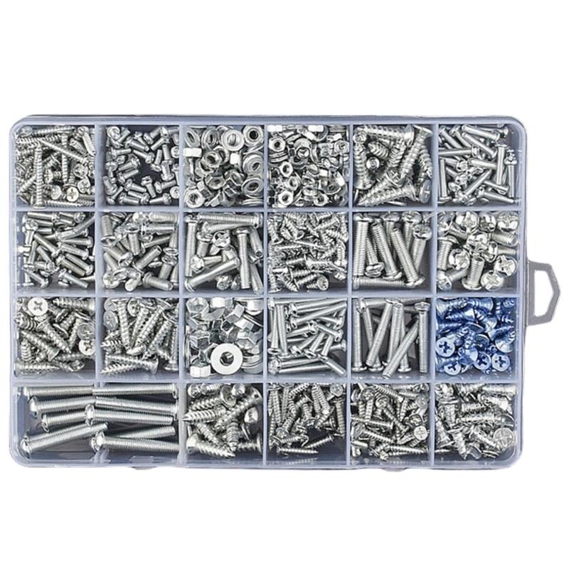 Metal Screw Set Fastening Screws Stable Screw Selection Nail Screw Fastener Nut Upgrades for Multifunction  Tool Application
