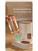 Automatic Dual-Use Pet Feeder & Water Dispenser with Large Ceramic Double Bowls for Cats and Dogs