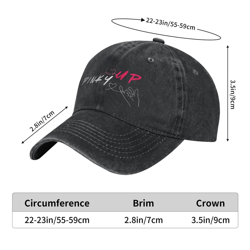 Katseyes Pinky Up  Sun Baseball Cap Stylish Women Adult Washed Trucker Hat High Quality Design Running Hippie Snapback Cap