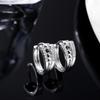 Hip Hop Style Metal Ear Cuff with Hollow Scale Texture and Zirconia - Trendy Unisex Earrings