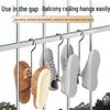 Multifunctional Stainless Steel Outdoor Shoe Drying Rack with Hanging Hooks