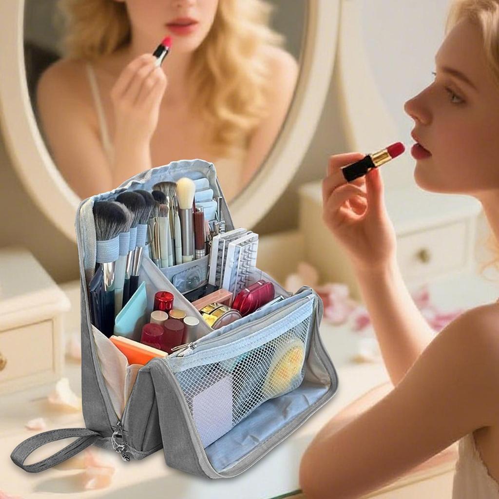 Pencil Case With Compartments Pencil Case Organizer Storage Lightweight Organizer Multi-Compartment Waterproof Cosmetic Bag
