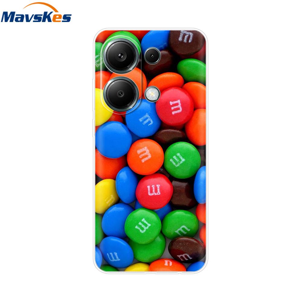 For Poco M6 Pro Case For Xiaomi Poco M6 Pro 4G Cover Fundas Coque Camera Protector Soft Silicone Phone Back Case For Poco M6 Pro