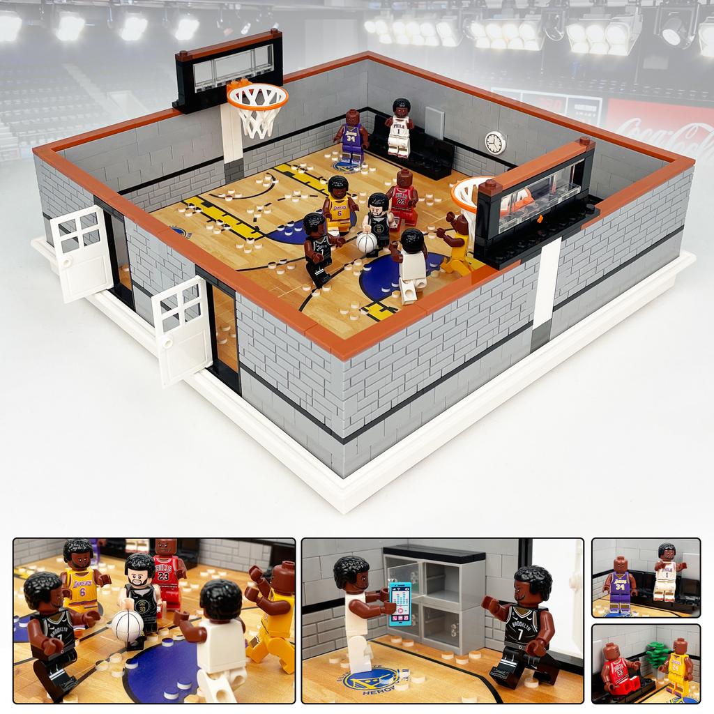 Walker Basketball Hall 60312 Children Assemble Small Particle Building Block Toy Ball Sports Figure