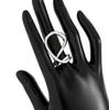 Stylish Metal Glossy Open Bracelet with Exaggerated Water Drop Design for Women