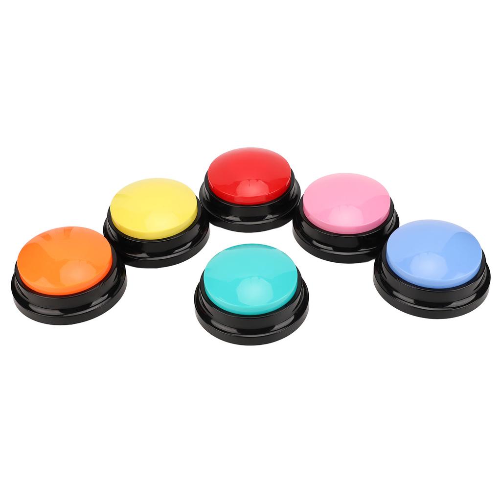 6pcs Dog Record Button Multifunction Portable 30 Seconds Record Talking Buttons for Cats Dogs Pets