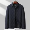 Men's 2023 Quilted Diamond Pattern Silk-Cotton Jacket - Lightweight Autumn Winter Shirt Style
