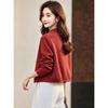 D.F.DEAR Women's Stand-Collar Single-Breasted Long-Sleeve Jacket