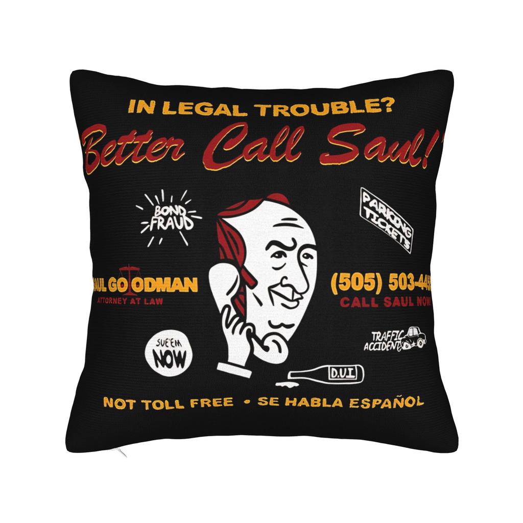 Saul Goodman Attorney At Law Pillow Cover  Comfy Cushion Cover Kawaii Pillow Case For Sofa Couch Bed Living Room