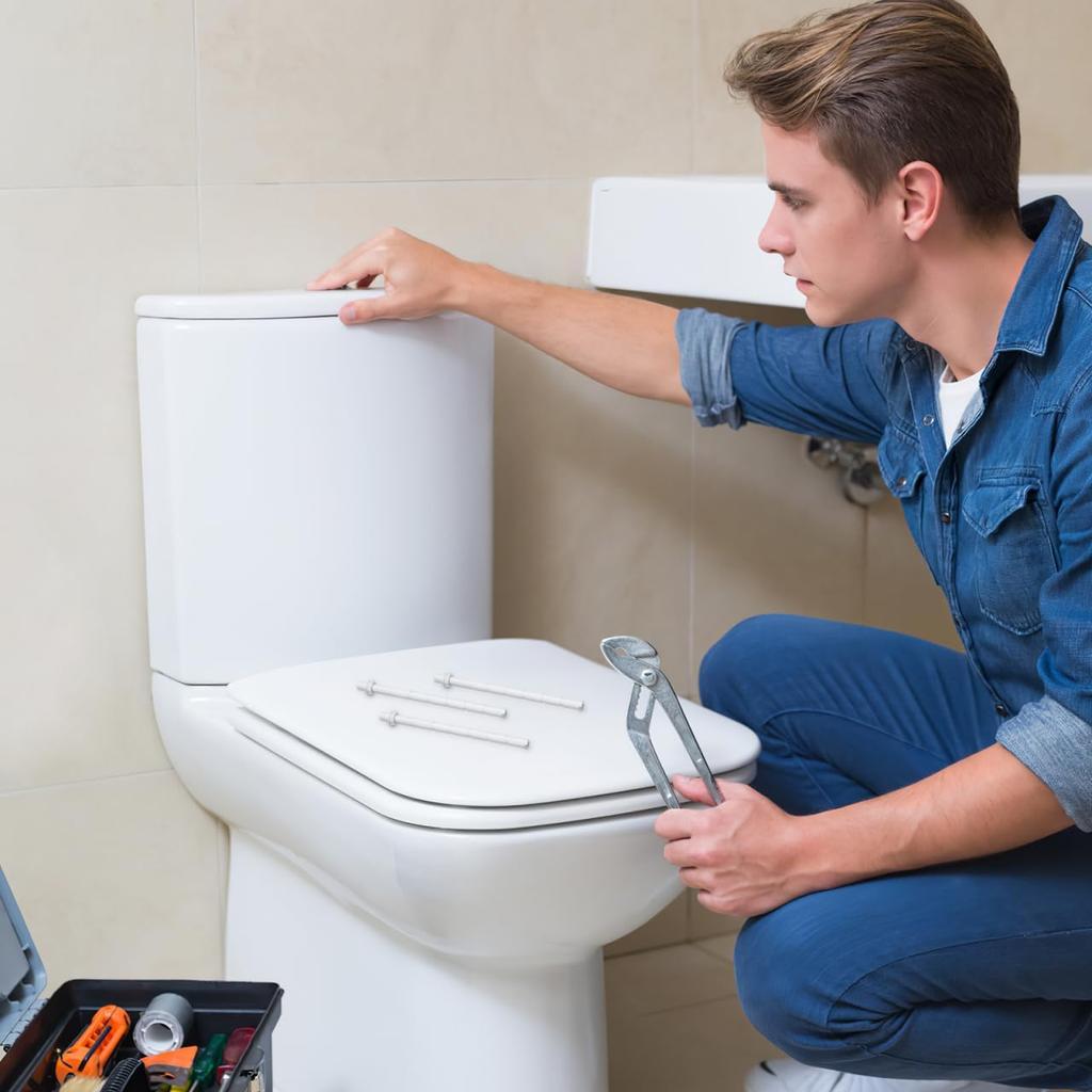 10Pcs Flushing Button Rods: Toilet Push Button Rod - Bathroom Toilet Tank Buttons Rods Lengthen Plastic White