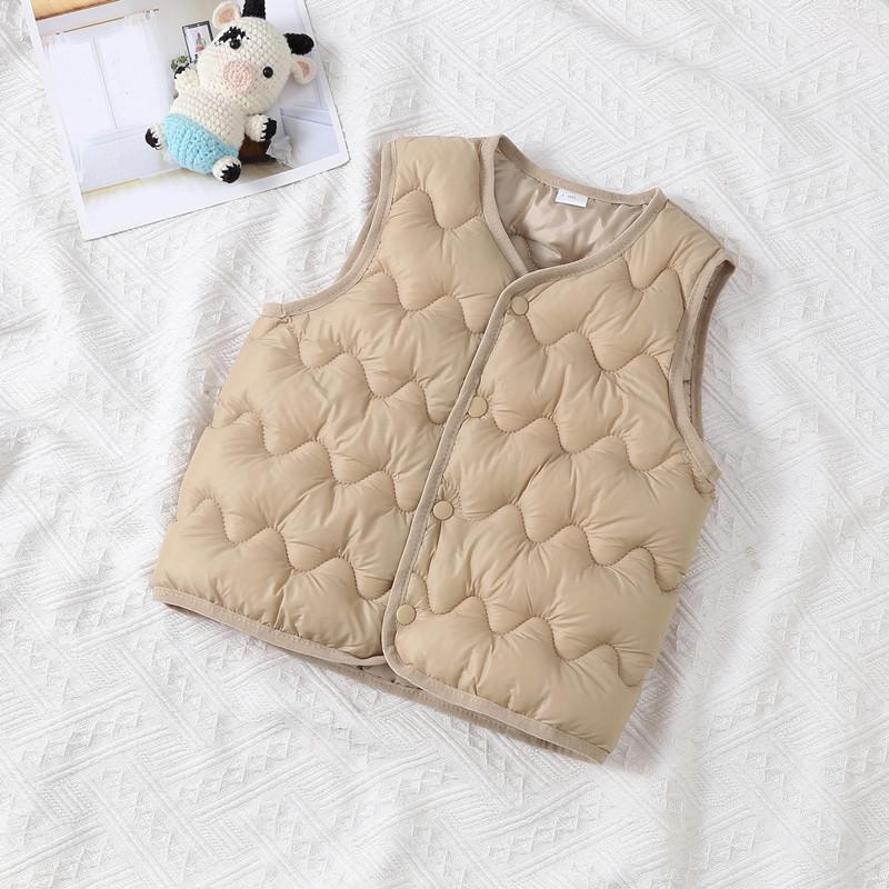 Kinder Warme Weste Winter Mädchen Jungen Verdicken Weste Oberbekleidung Kinder Teens Baumwolle Einfarbig Jacken Weste für 1-6 Jahre