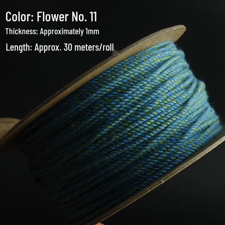 Multi-Color Hand-Twisted Cotton Rope for Beading and DIY Projects