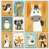 Cute Smiling Cartoon Dolphin Cow Owl Unicorn Posters Expressive Eyes Prints Canvas Painting Wall Picture Home Kid's Room Decor