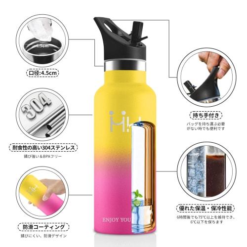 500ml Stainless Steel Water Bottle, Seamless, Easy to Clean, Suitable for Bicycles, Thermos, Coffee, Carbonated Drinks, Stylish, Vacuum Insulated, Kee