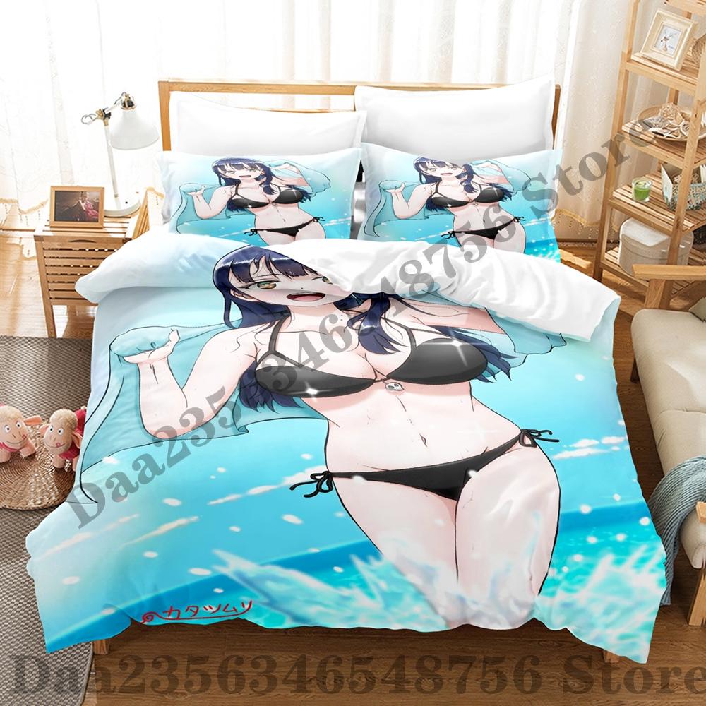 The Dangers In My Heart Ana Yamada Bettwäsche-Set Einzelbett Doppelbett Full Queen King-Size Maße Maße Bettwäsche-Set Erwachsene Menschen Schlafzimmer Bettbezug-Sets
