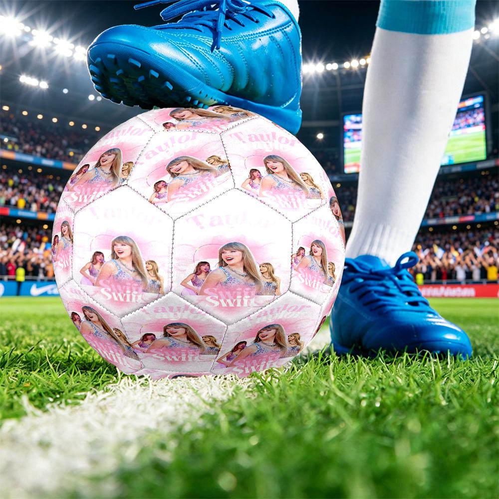 Stampa Taylor Swift Dimensione 5 Pallone da Calcio Resistente agli Urti?Palla Sportiva Assorbente Per Allenamento Partita Gioco all'Aperto
