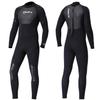 Men's 3mm Neoprene Full-Suit Wetsuit for Diving, Surfing, and Fishing, One-Piece Back Zip, Classic Style, Size L