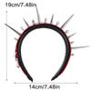 Gothic Punk PU Belt Hair Band With Rivet Studded Design Cool Hairhoop For Women Daily Wear and Festival Gathering