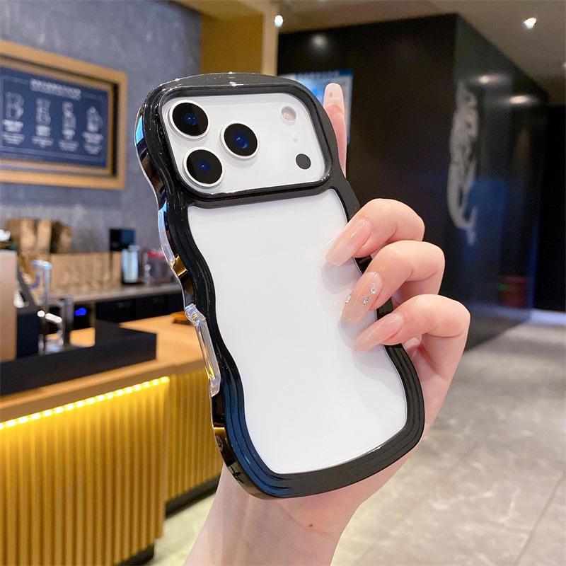 Capa de Celular Transparente Dois em Um para iPhone 13 a 16 Pro Max