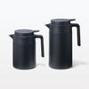 MUJI Wide-Mouth, Easy-to-Wash Insulated Tabletop Pot, Black, 0.8L, 84334559