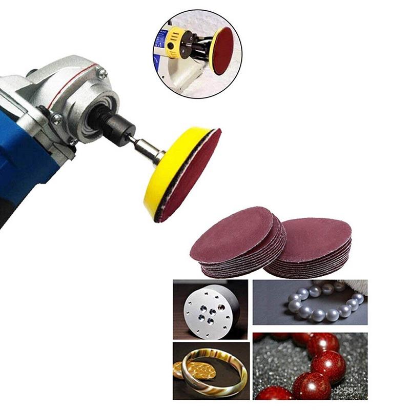 120PCS Sanding Discs Pad Kit for Drill Grinder Rotary Tools + Backing Pad 2 Inch