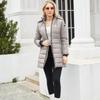 Women’s Hooded Jacket Cotton Padded Light Rain Water Resistant Zipper Closure Windproof Puffer Coats Hidden Side Pockets Winter Long Outwear