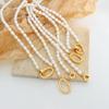 Elegant Fashion Light Luxury Creative Sense Natural Freshwater Pearl Chain Hidden Buckle Personalized Design Ring Buckle Pendant Necklace