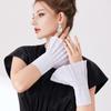 Elegant Flared Pleated Decorative Sleeves Cotton Arm Covers Wrist Cuffs Sleeves For Office Women Daily Wear All Matching