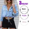 3Pcs Adjustable Elastic Crop Tuck Tool Band Women Fashion Clothing Accessory For Shirt Summer Instant Waist Slimming Non-Slip