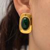 European and American Ins Internet Celebrity Trend Jewelry 18k Gold Retro Oval Earrings Trendy Fashion Earrings