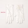 Pearl Decor Full Finger Gloves Ruched Cuff Wedding Accessories Gloves Bridal Gloves  Photoshoot Use