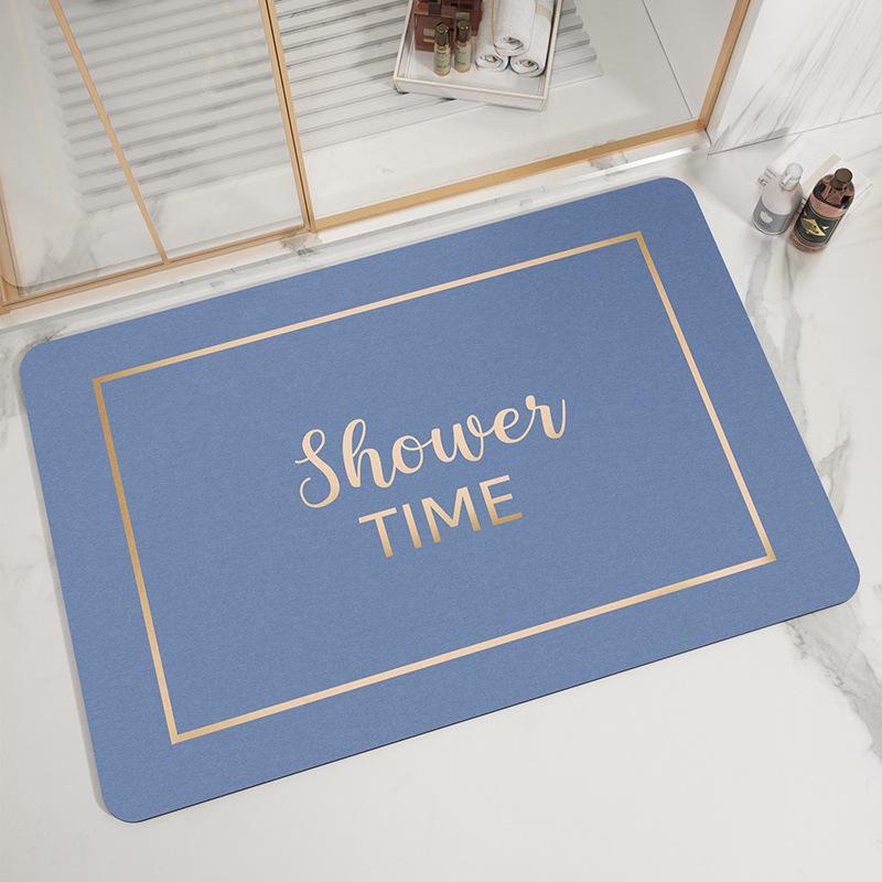 Nordic Diatom Mud Mat Bathroom Moisture-wicking Non-slip Mat Home Toilet Entry Toilet Door Quick Drying Mat Durable