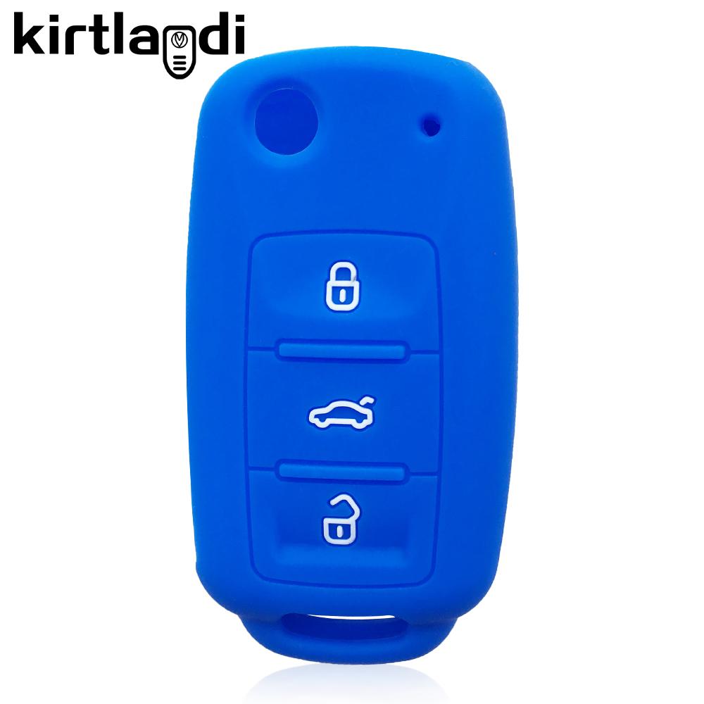 Silicone Case Key Cover Remote Fob Case for Volkswagen VW Bora Polo Jetta Passat B5 Golf 6 Beetle Caddy for Skoda Octavia Ibiza