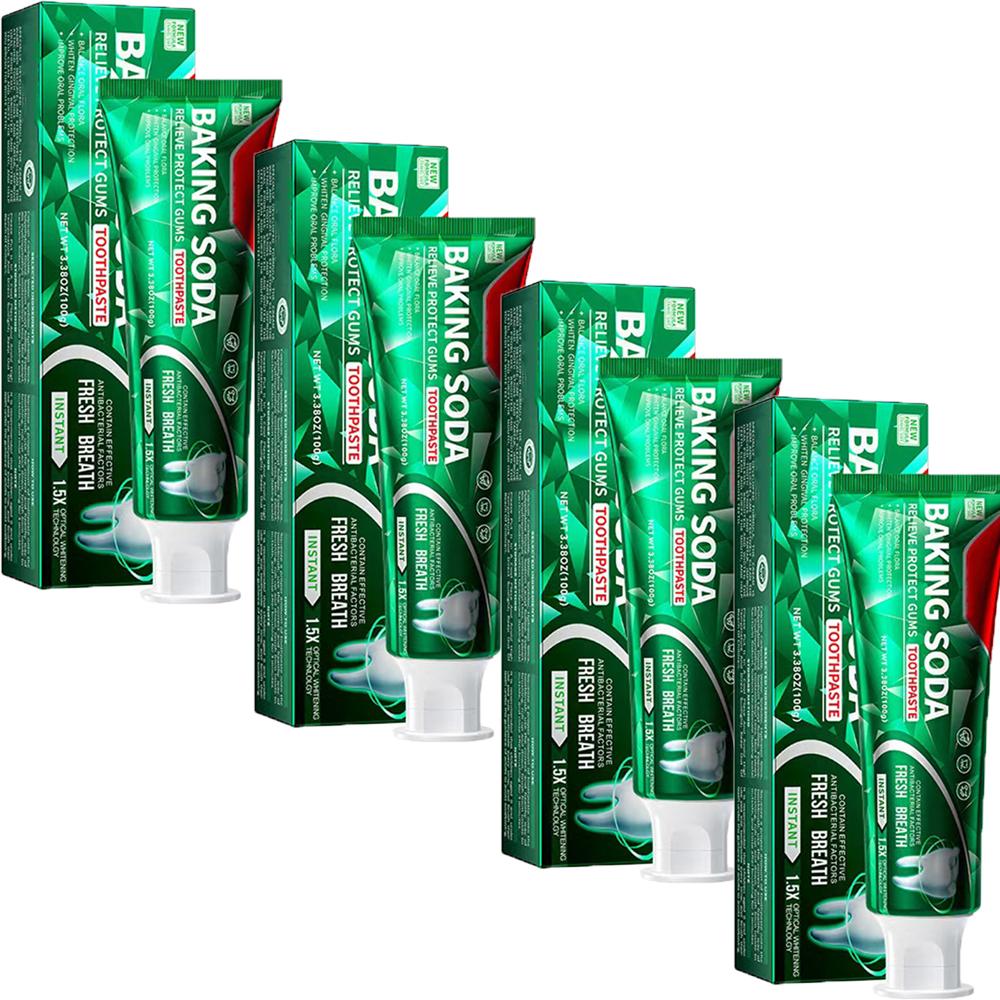 

Зубная паста из пищевой соды, отбеливание зубов, очищение зубов, удаление пятен, освежение дыхания, фруктовый вкус, зубная паста, отбеливание зубов 4pcs