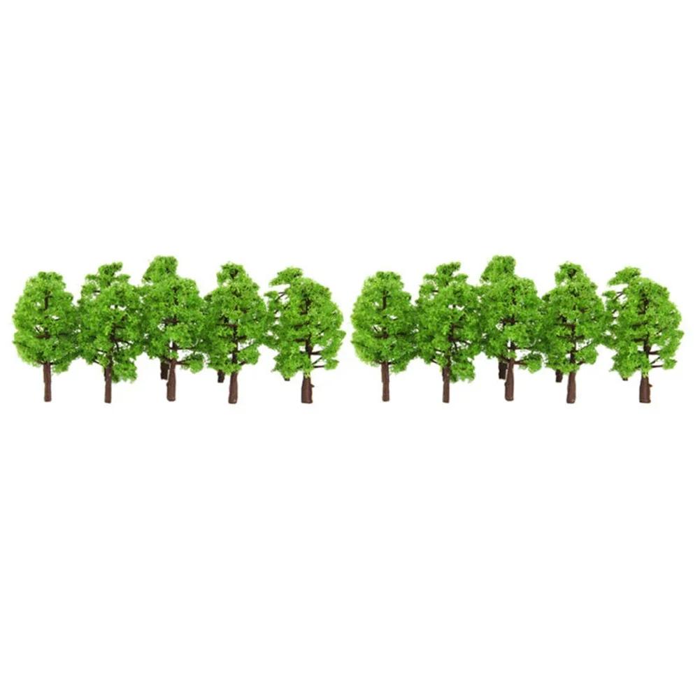 30pcs 3.5cm Train Railroad Model Tree Mixed Micro Landscape Decor Scale Architectural Model Train Layout Tree Building DIY Decor