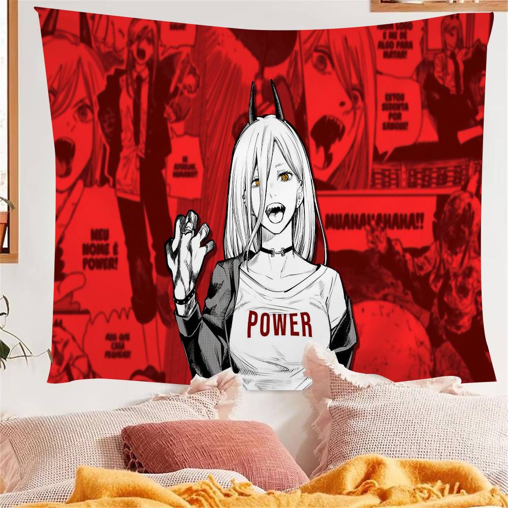 Classic Anime CChainsaw MMan Tapestry Wall Hanging Wall Hanging Bohemian Wall Tapestries Mandala Wall Hanging Sheets