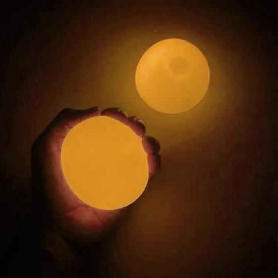 4/8/6/12Pcs Luminous Sticky Ball Glow-in-the-dark Wall Ceiling Sticky Ball TPR Anxiety Relief Stress Ball