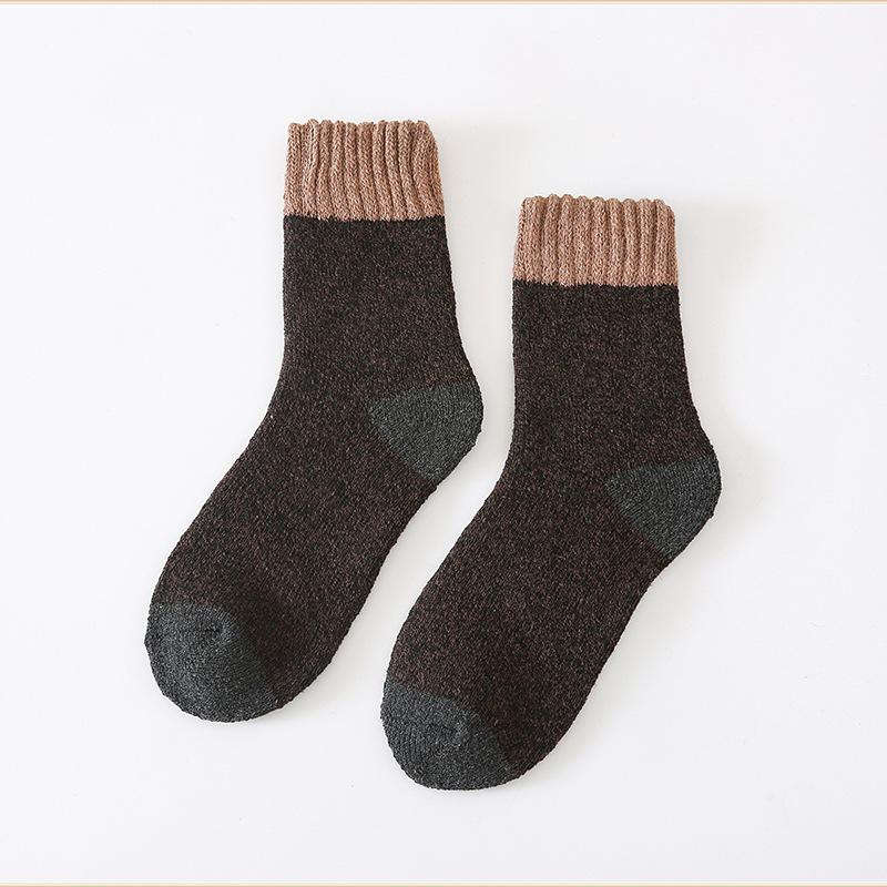 Șosete de iarnă pentru bărbați, până la jumătatea gambei, din lână, cu fleece îngroșat pentru căldură și rezistență la frig. Șosete Lungi Lânoase Super Groase pentru Iarnă