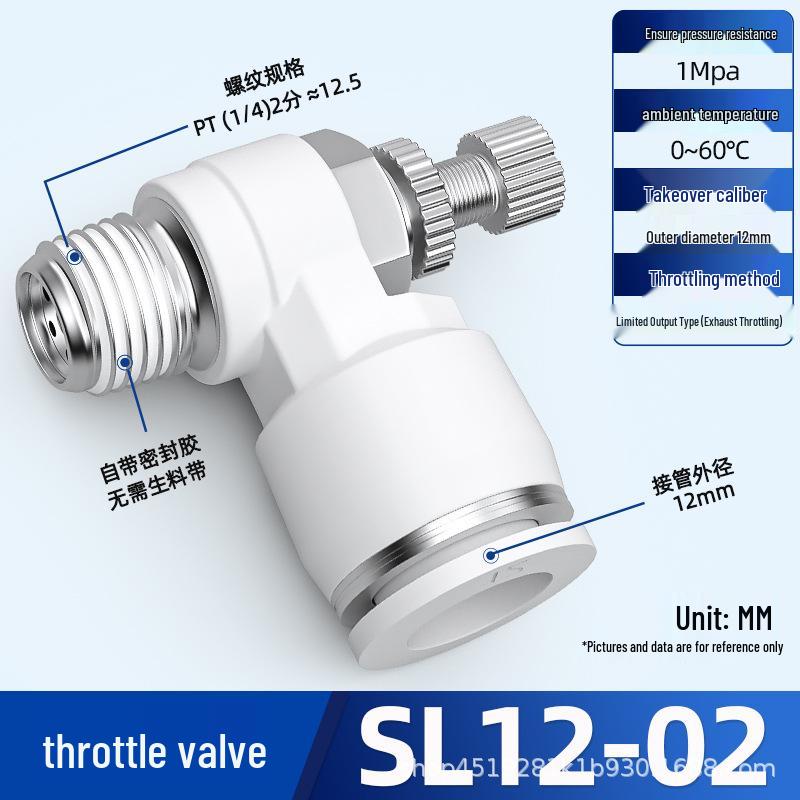 Zhuoji Adjustable Speed Control Throttle Valve SL 6 8 01 02 M5