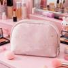 Large Capacity Women Toiletry Bag Portable Hot Stamping Star Pattern Clutch Bag Soft Velvet Beauty Case Pouch