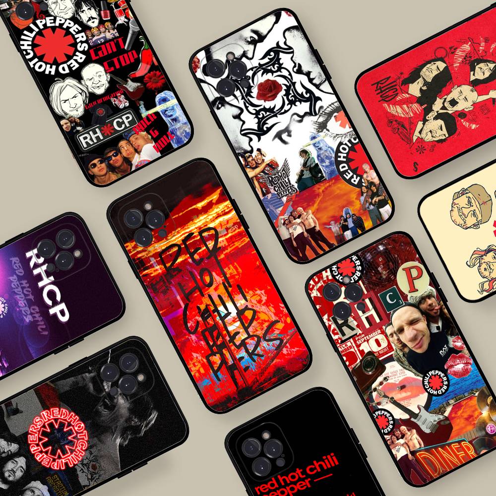 Red Hot Chili P-Peppers Band For Iphone 17 16 15 11 13 14 Pro Max Plus 12 Mini Black Shell Cover Phone Case