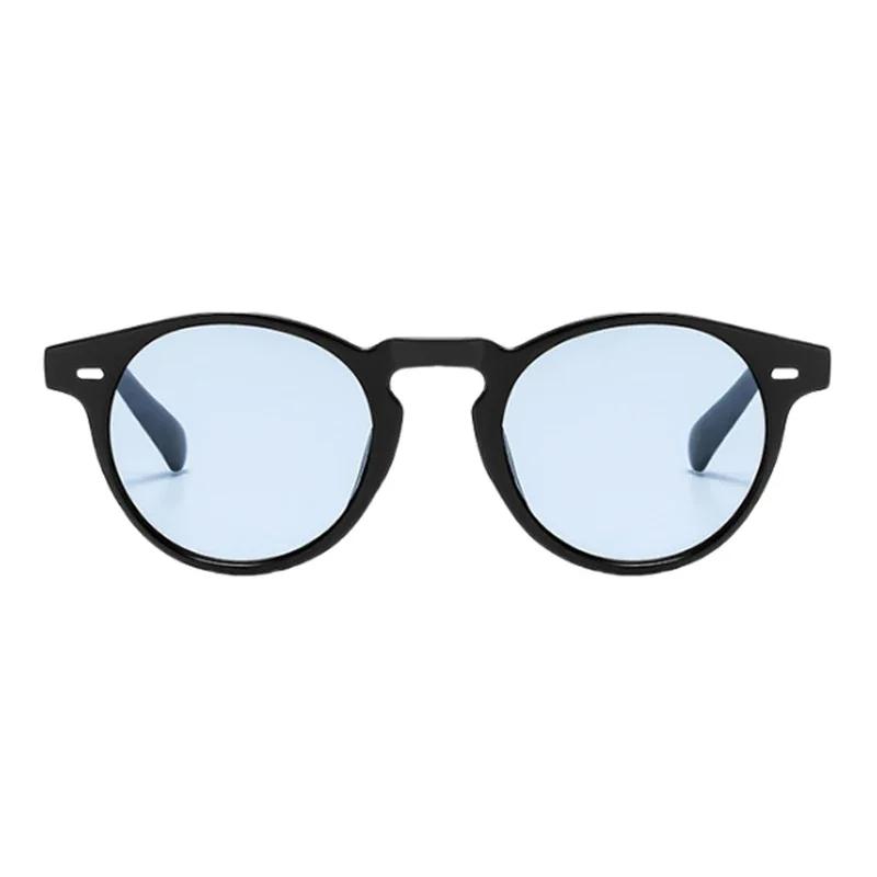 Small Vintage Round Sunglasses Men Women Brand Designer Ocean Color Sun Glasses Male Female Fashion Retro Oval Oculos De Sol
