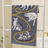 Zhiyang Creative Gauze Infant Face Towels - Naughty Cat Design for Kids' Parties