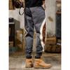 Foreign Trade Surplus American-Style Color-Blocked Casual Pants for Men, Spring and Autumn Loose Elastic Jogger Pants, Vintage Workwear Long Pants