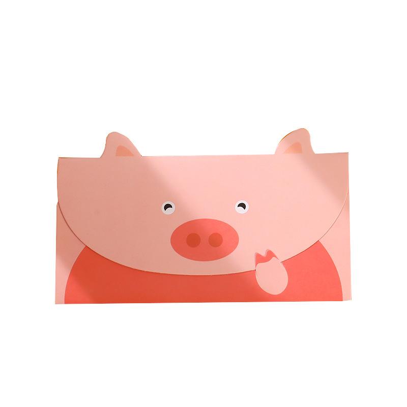 Adorable Animal Cartoon Greeting Card with Envelope - DIY Folding Thank You Card for Kids