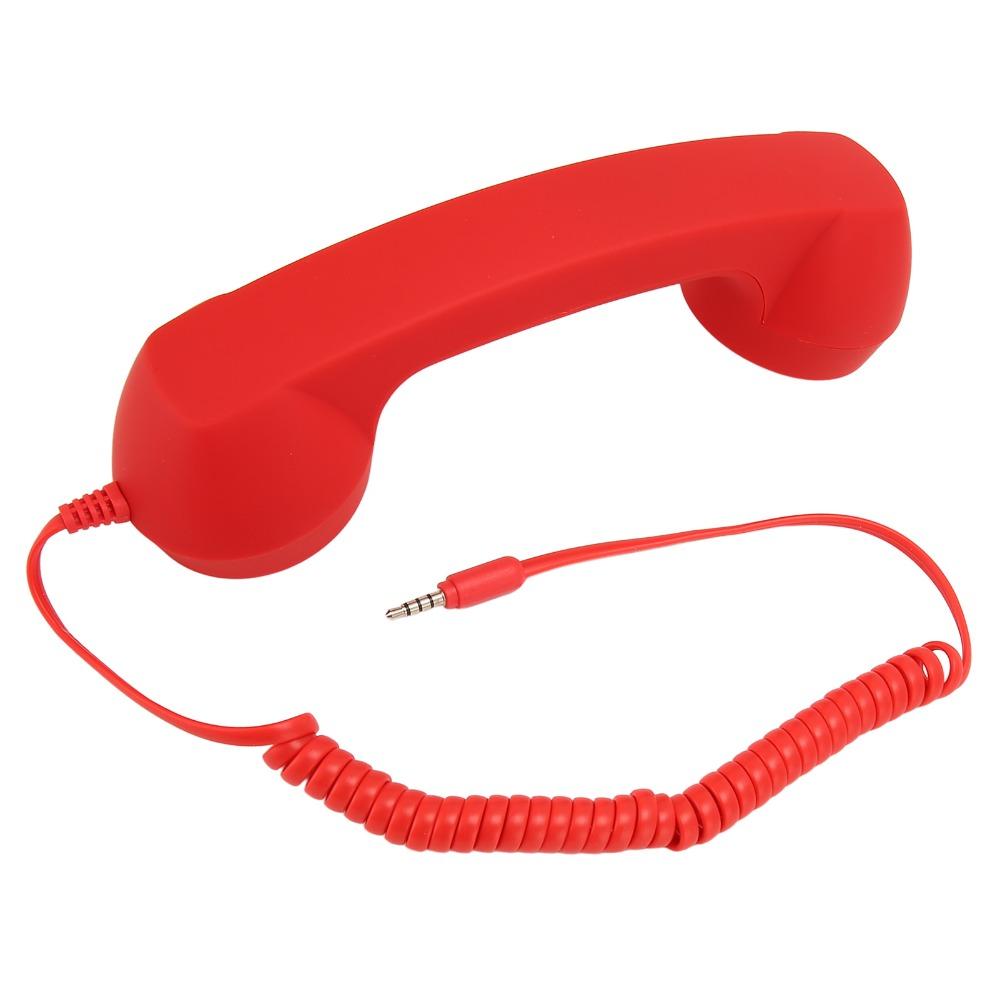 Wired Connection 3.5mm Plug Handset Adjustable Tone Radiation Proof Handset Telephone Conversation
