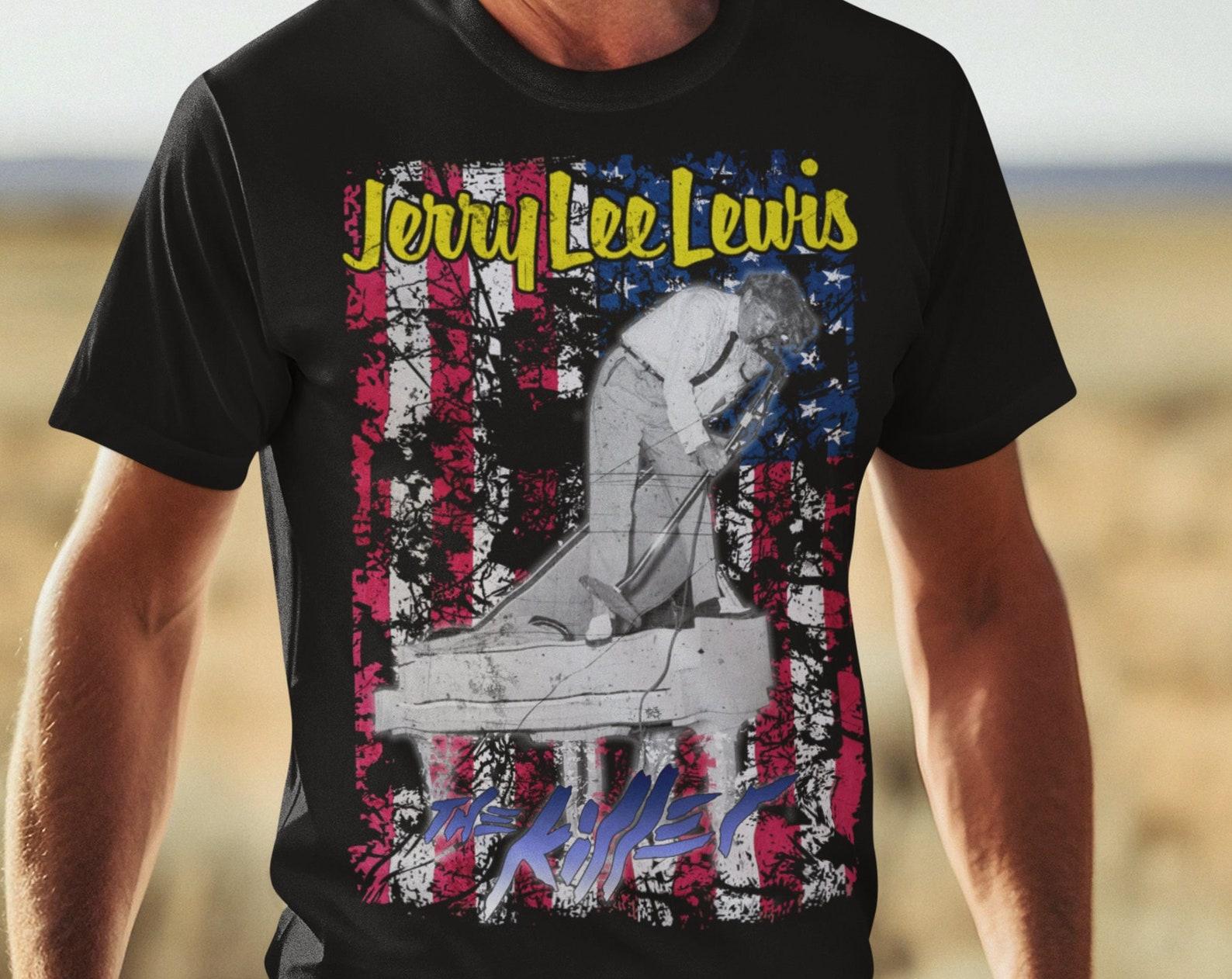 Jerry Lee Lewis T-Shirt - Rock N Roll Piano Design 3XL