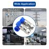 5/50x RG6 Compression Connectors Waterproof F Connector with Blue Insulation Sleeves for Secure Electric Cable Joining Supplies