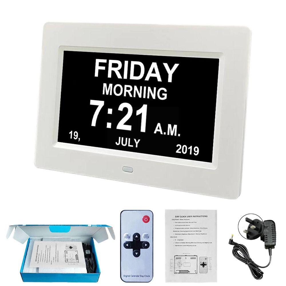 Wall Decoration Desk Large Screen Display Digital Calendar Time Reminder Alarm Clock LED Clocks